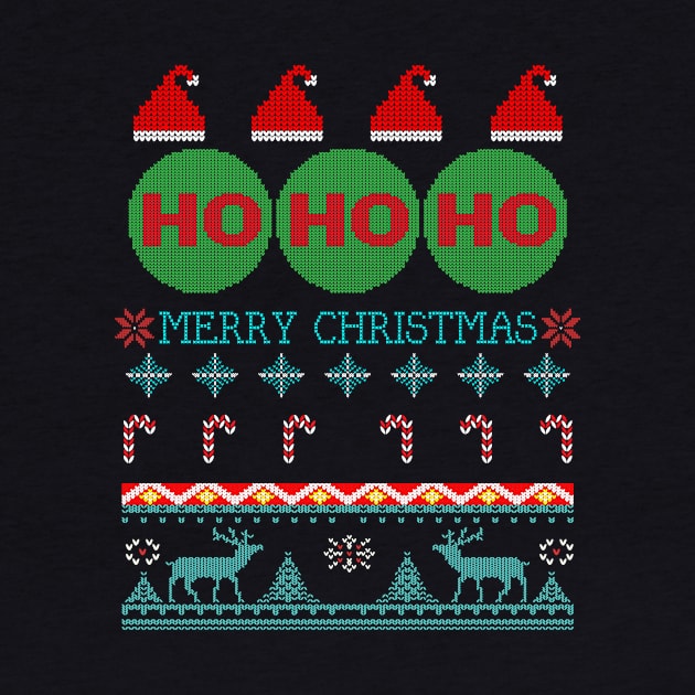 Ho Ho Ho Tacky Ugly Christmas Design by Brobocop